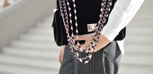 Woman with purse